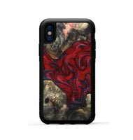 iPhone Xs Wood Phone Case - Zyon (Red, 820370)