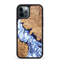 iPhone 12 Pro Max Wood Phone Case - Twila (Blue, 820391)