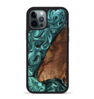 iPhone 12 Pro Max Wood Phone Case - Enoch (Green, 820393)