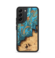 Galaxy S22 Wood Phone Case - Kailani (Teal & Gold, 820395)