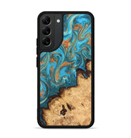 Galaxy S22 Plus Wood Phone Case - Kailani (Teal & Gold, 820395)