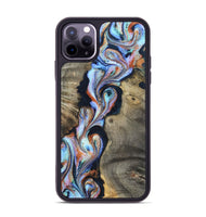 iPhone 11 Pro Max Wood Phone Case - Merton (Teal & Gold, 820396)