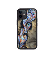 iPhone 12 mini Wood Phone Case - Merton (Teal & Gold, 820396)