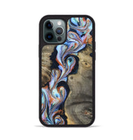 iPhone 12 Pro Wood Phone Case - Merton (Teal & Gold, 820396)