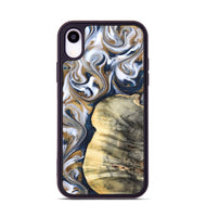 iPhone Xr Wood Phone Case - Dillion (Teal & Gold, 820397)