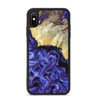 iPhone Xs Max Wood Phone Case - Stoney (Purple, 820399)
