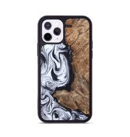 iPhone 11 Pro Wood Phone Case - Raphael (Black & White, 820400)