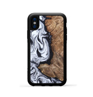 iPhone Xs Wood Phone Case - Raphael (Black & White, 820400)