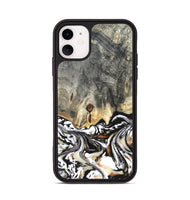 iPhone 11 Wood Phone Case - Merle (Black & White, 820401)