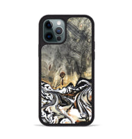 iPhone 12 Pro Wood Phone Case - Merle (Black & White, 820401)