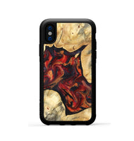 iPhone Xs Wood Phone Case - Aylani (Red, 820408)