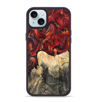 iPhone 15 Plus Wood Phone Case - Bishop (Red, 820500)