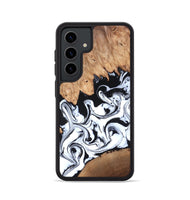 Galaxy S24 Wood Phone Case - Anya (Black & White, 820505)