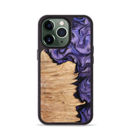 iPhone 13 Pro Wood Phone Case - Abagail (Purple, 820558)