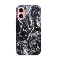 iPhone 16 ResinArt Live Edge Phone Case - Araya (Black & White, 820730)
