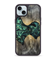 iPhone 15 Plus Wood Phone Case - Hailie (Green, 820756)