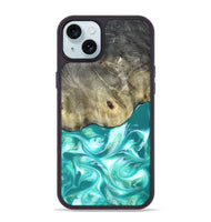 iPhone 15 Plus Wood Phone Case - Angeles (Green, 820757)