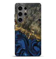 Galaxy S25 Ultra Wood Live Edge Phone Case - Melina (Blue, 823999)