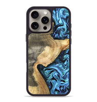 iPhone 16 Pro Max Wood Phone Case - Mozelle (Blue, 824889)