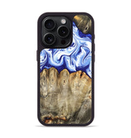 iPhone 15 Pro Wood Phone Case - Naomi (Blue, 824894)