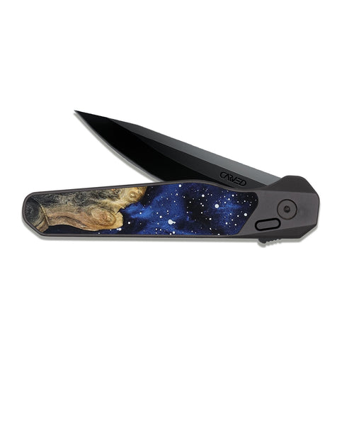 EDC Dark Slate Wood Pocket Knife - Simon (Cosmos, 827597)