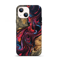 iPhone 13 Wood Live Edge Phone Case - Lavinia (Red, 831822)