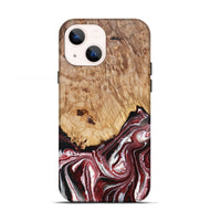 iPhone 13 Wood Live Edge Phone Case - Shirlee (Red, 832383)