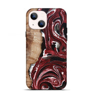 iPhone 13 Wood Live Edge Phone Case - Kristie (Red, 832386)
