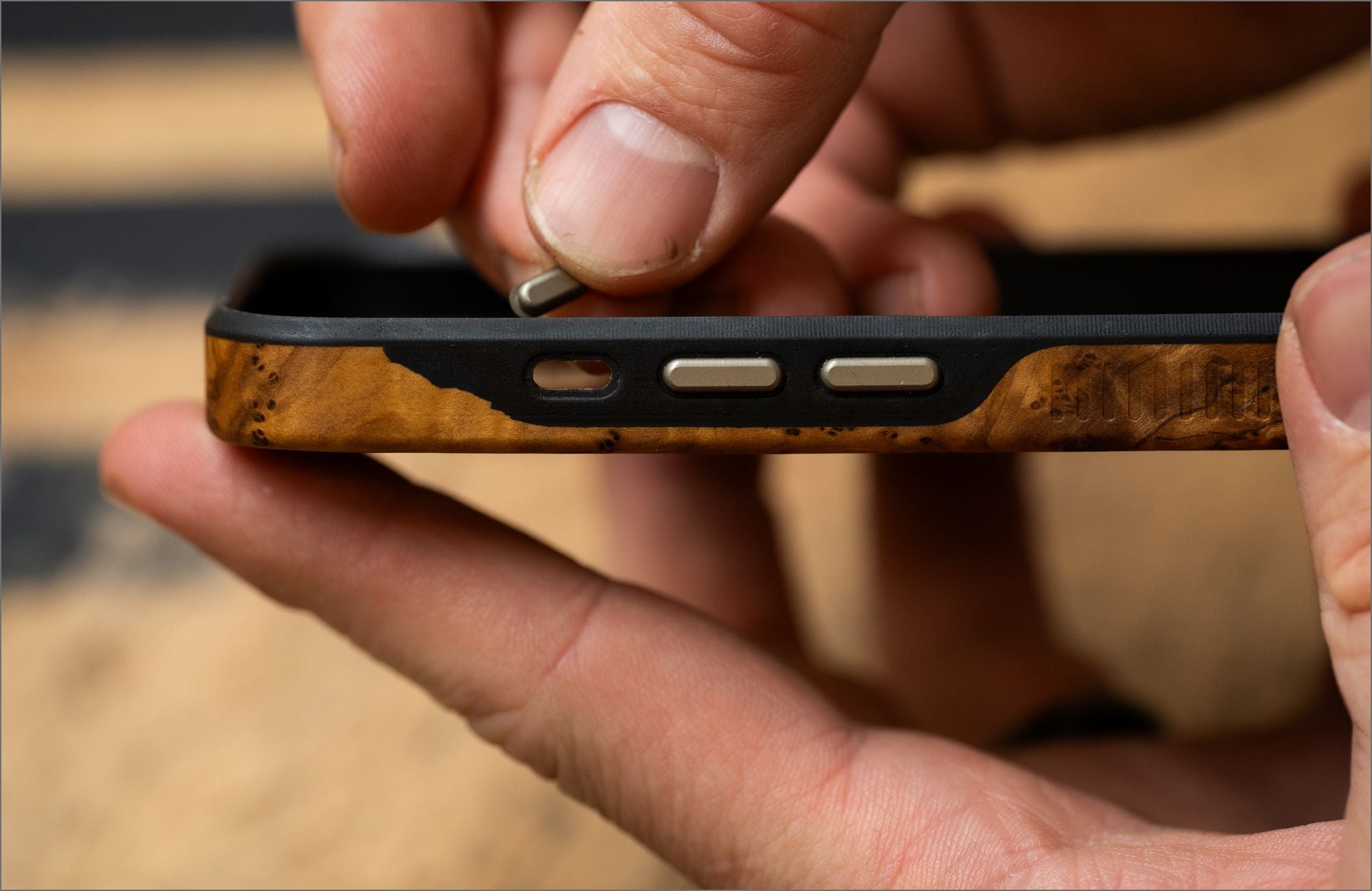 Putting Titanium buttons in
