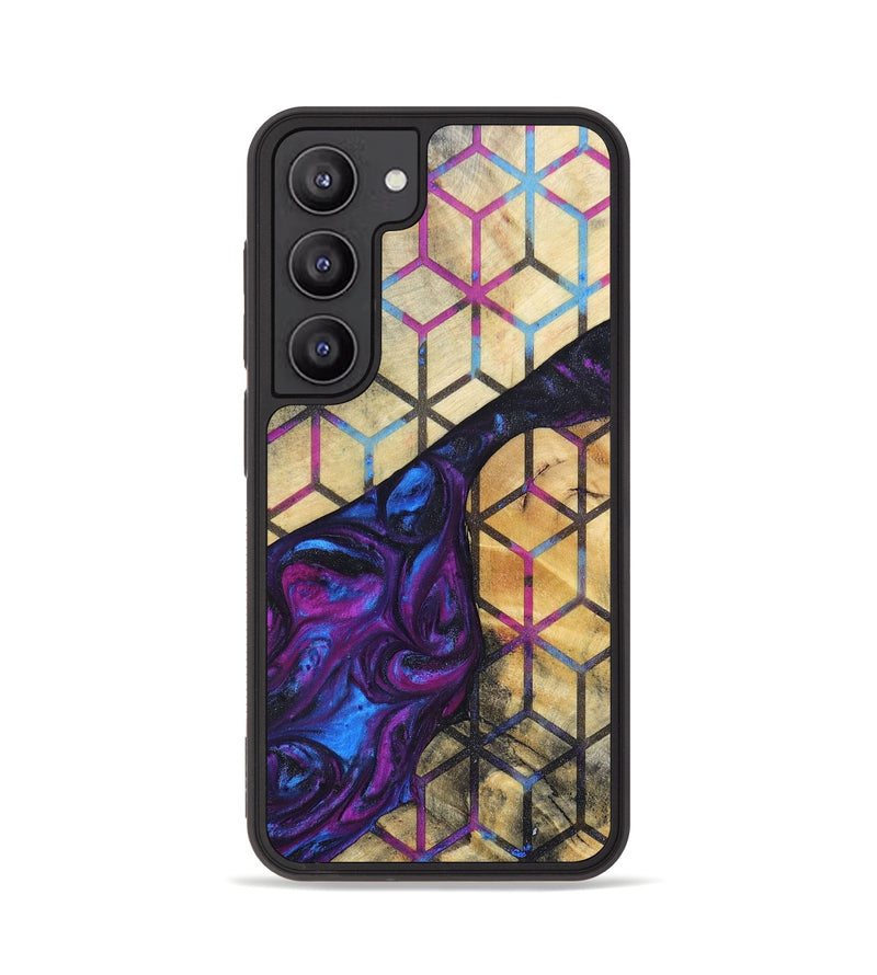 Galaxy S23 Wood+Resin Phone Case - Lucile (Pattern, 695866)