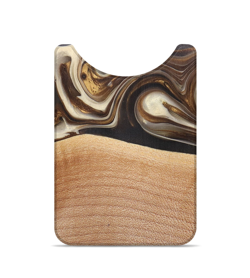 Live Edge Wood+Resin Wallet - Tobias (Black & White, 695888)