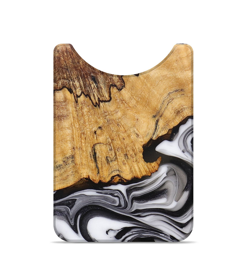 Live Edge Wood+Resin Wallet - Fern (Black & White, 695889)