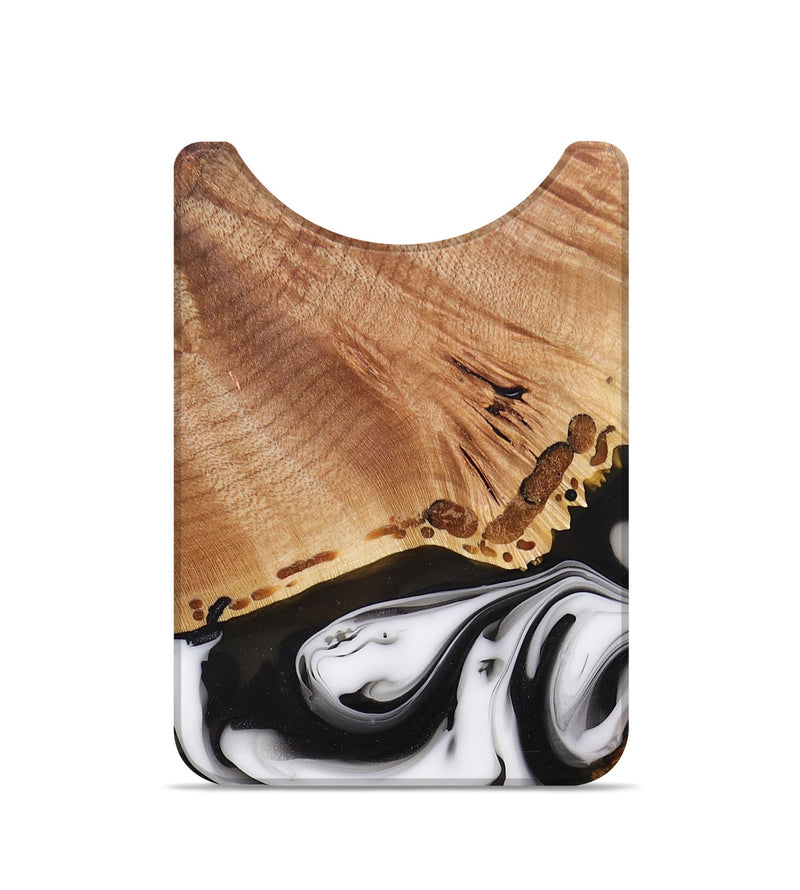 Live Edge Wood+Resin Wallet - Angelique (Black & White, 695890)