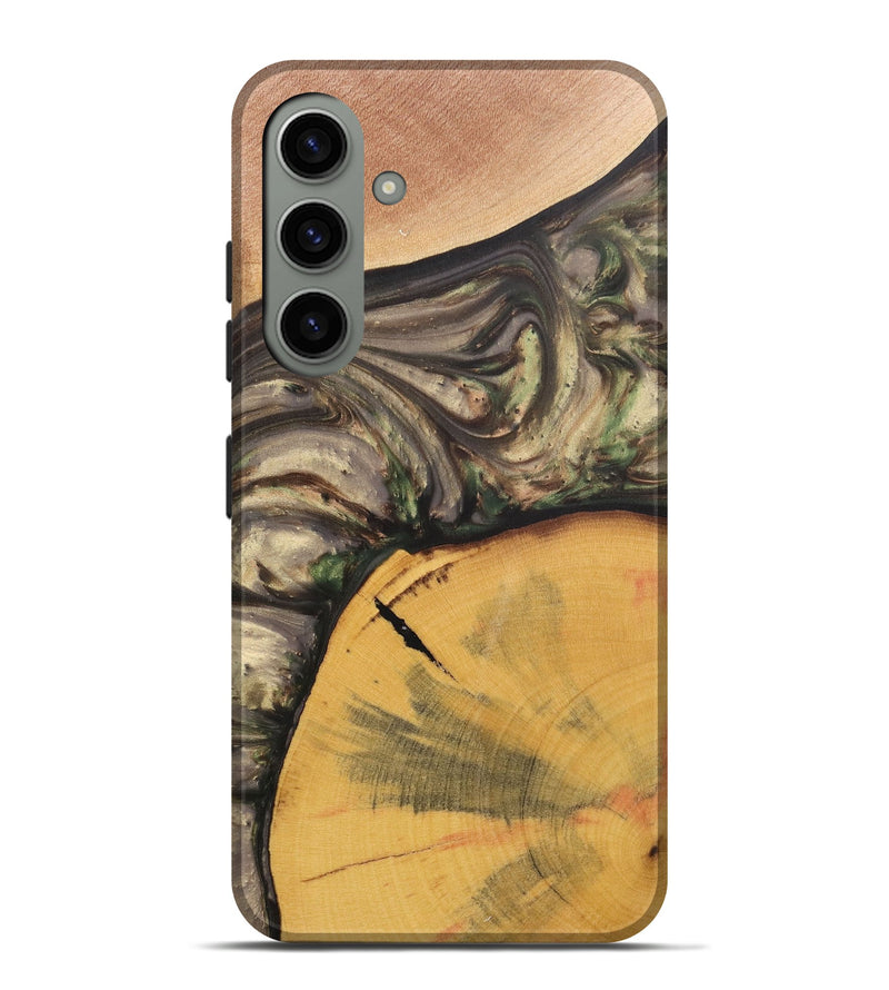 Galaxy S24 Plus Wood+Resin Live Edge Phone Case - Mathew (Green, 695919)