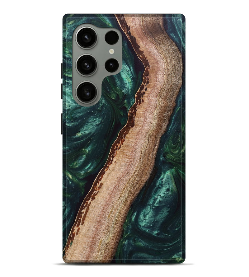 Galaxy S24 Ultra Wood+Resin Live Edge Phone Case - Dick (Green, 695931)