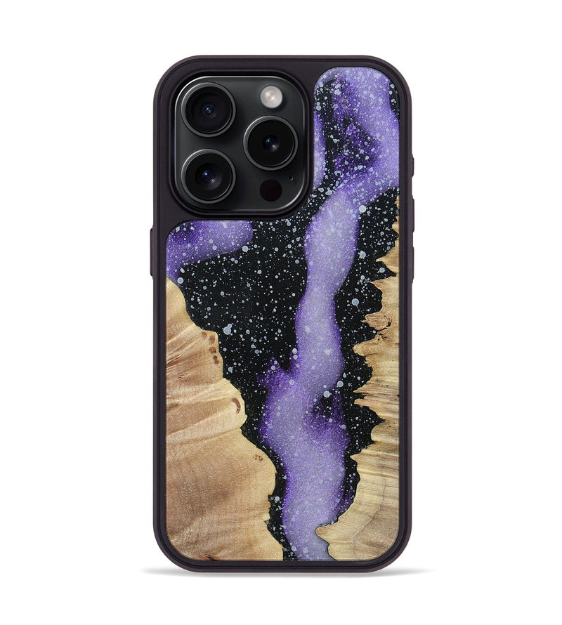 iPhone 15 Pro Wood+Resin Phone Case - Luna (Cosmos, 696036)