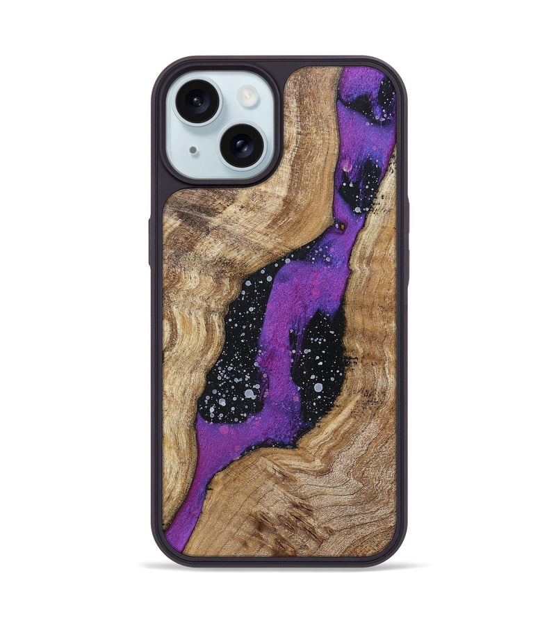 iPhone 15 Wood+Resin Phone Case - Laverne (Cosmos, 696039)