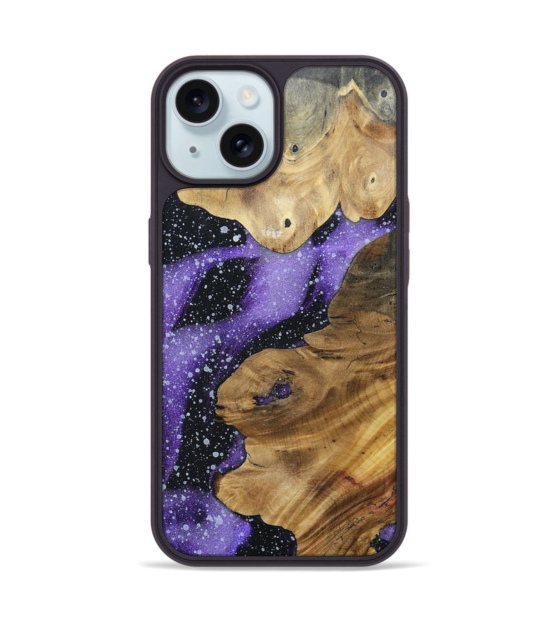 iPhone 15 Wood+Resin Phone Case - Sherri (Cosmos, 696040)