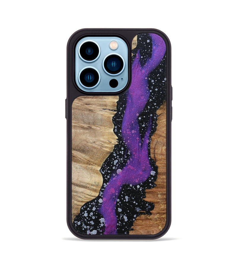 iPhone 14 Pro Wood+Resin Phone Case - Annalise (Cosmos, 696043)