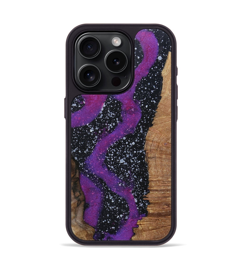 iPhone 15 Pro Wood+Resin Phone Case - Claudia (Cosmos, 696047)