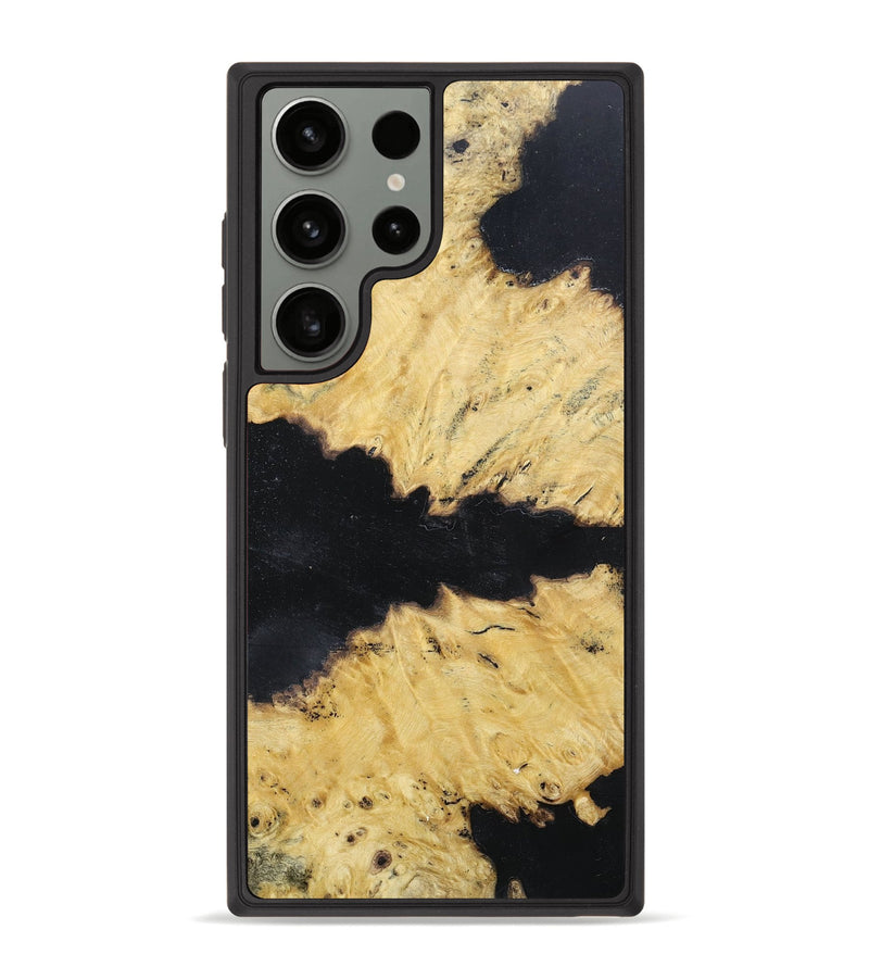 Galaxy S23 Ultra Wood+Resin Phone Case - Chloe (Pure Black, 696099)