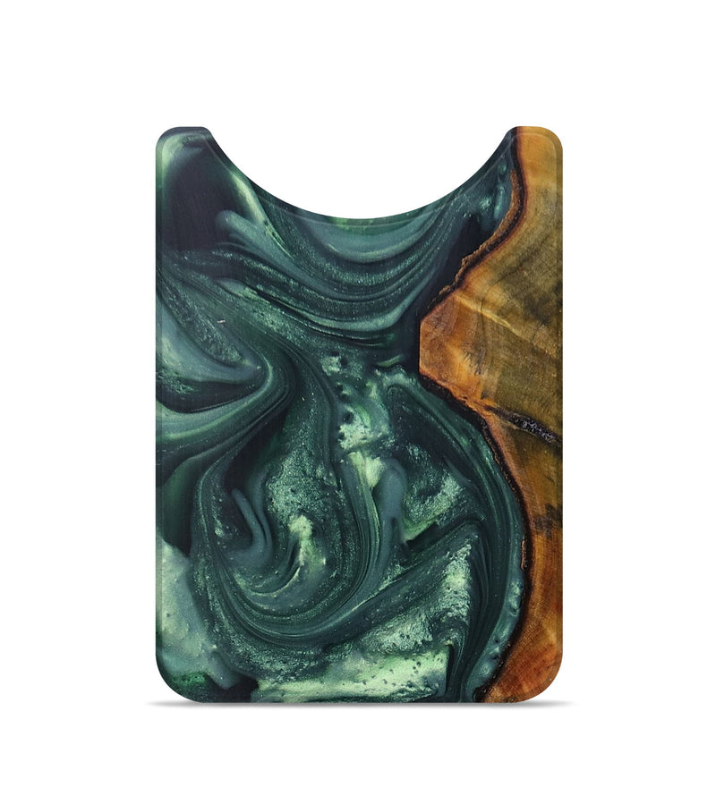 Live Edge Wood+Resin Wallet - Elian (Green, 696131)
