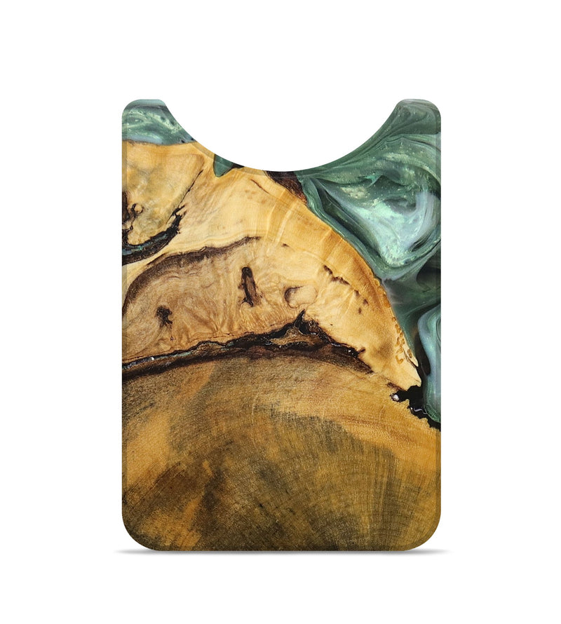 Live Edge Wood+Resin Wallet - Emily (Green, 696135)