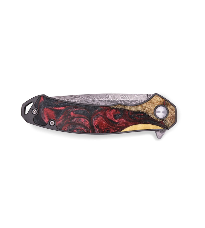 EDC Wood+Resin Pocket Knife - Cadence (Red, 696240)