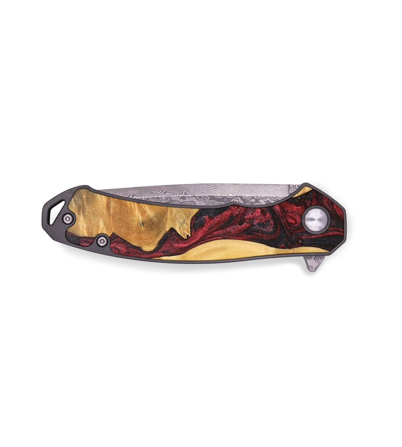EDC Wood+Resin Pocket Knife - Lela (Red, 696241)