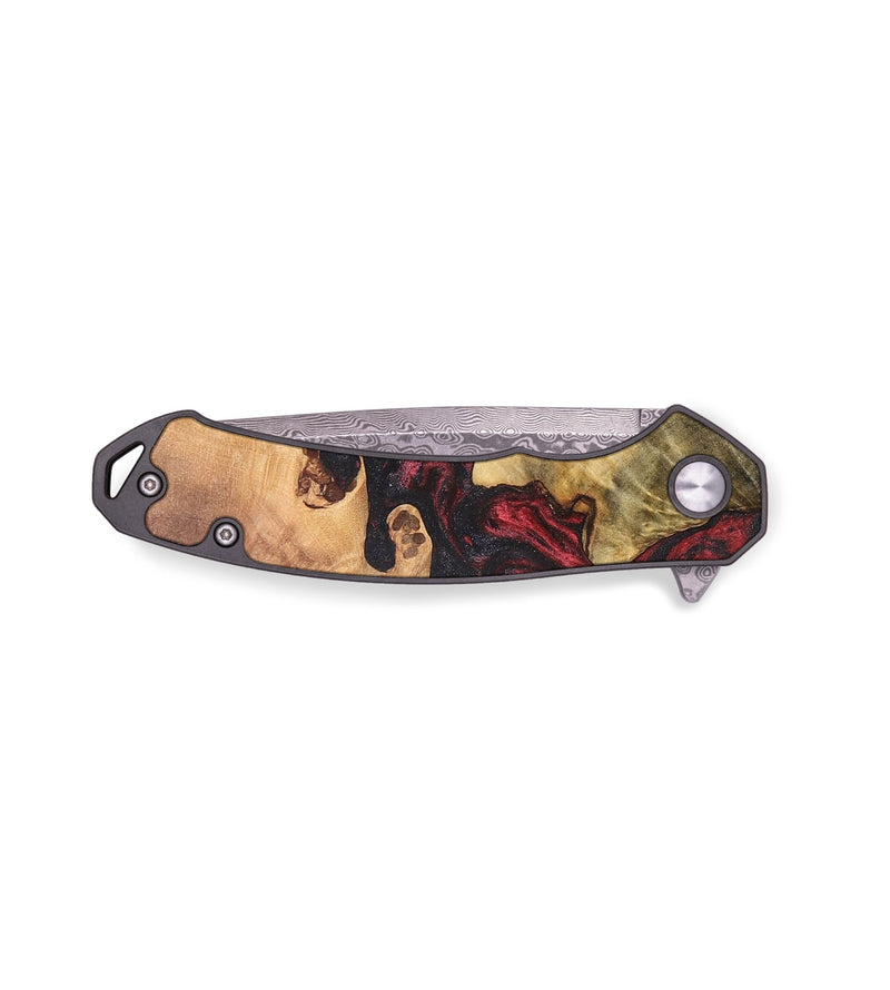 EDC Wood+Resin Pocket Knife - Moises (Red, 696242)