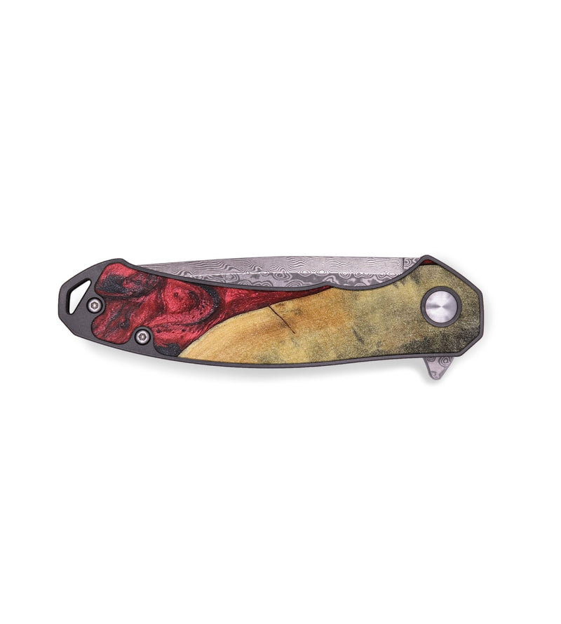 EDC Wood+Resin Pocket Knife - Griffin (Red, 696243)