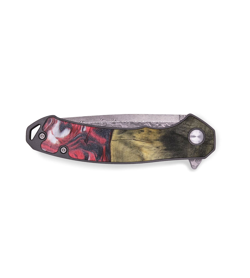 EDC Wood+Resin Pocket Knife - Delaney (Red, 696249)