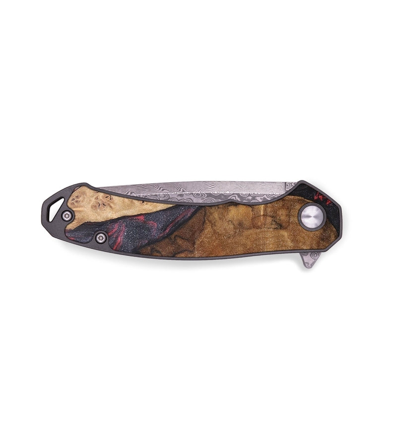 EDC Wood+Resin Pocket Knife - Kamryn (Red, 696250)