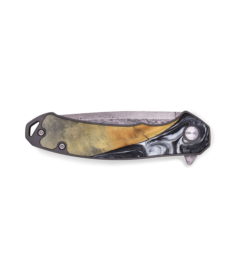 EDC Wood+Resin Pocket Knife - Legend (Black & White, 696252)
